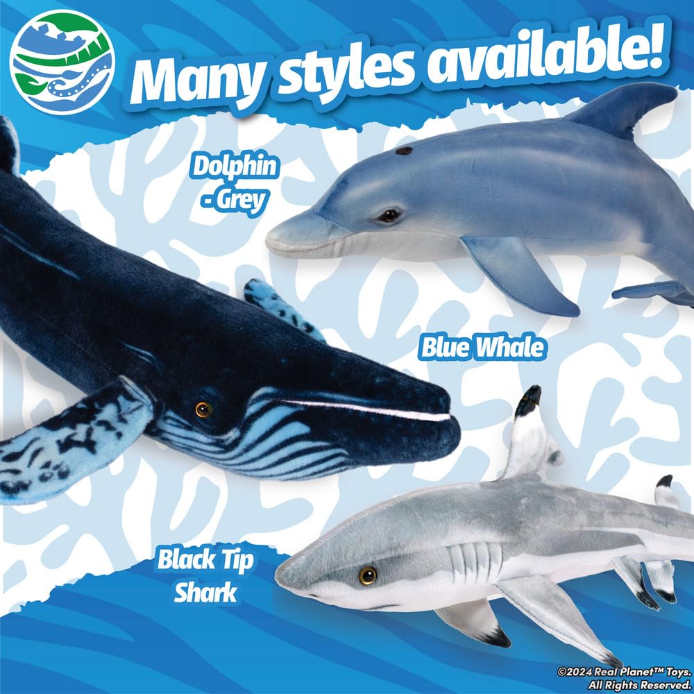 イルカぬいぐるみグレー Amazon.co.jp: Real Planet 24インチ イルカぬいぐるみ - リアルな